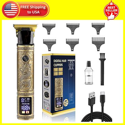 Hair Clippers for Men,Cordless Zero Gapped T-Blade Hair Trimmer for Men, Three S