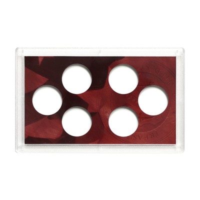 Empty Plastic Lens with Red Insert Holds 6 Quarters