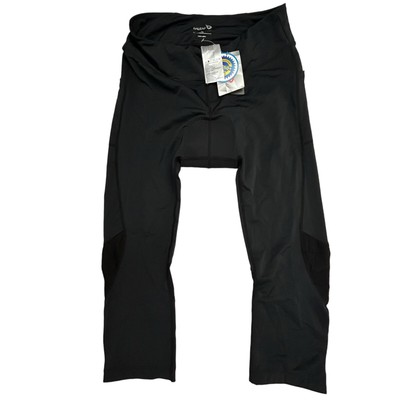 NEW BALEAF Padded Cycling Capris Tights UPF 50+ Women XL Black