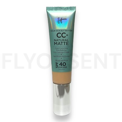 IT COSMETICS ~ CC+ NATURAL MATTE FULL COVERAGE CREAM ~ FAIR LIGHT ~ 1.08 OZ