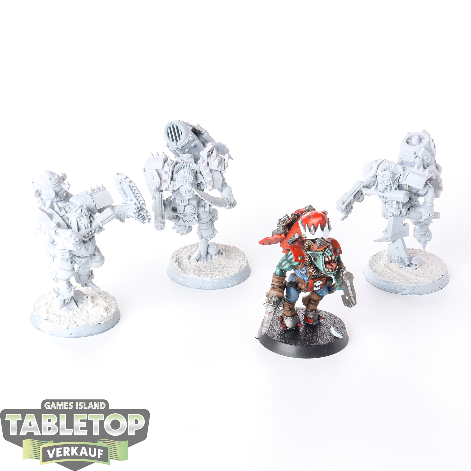 Orks - 4 Stormboyz Eigenbau - teilweise bemalt