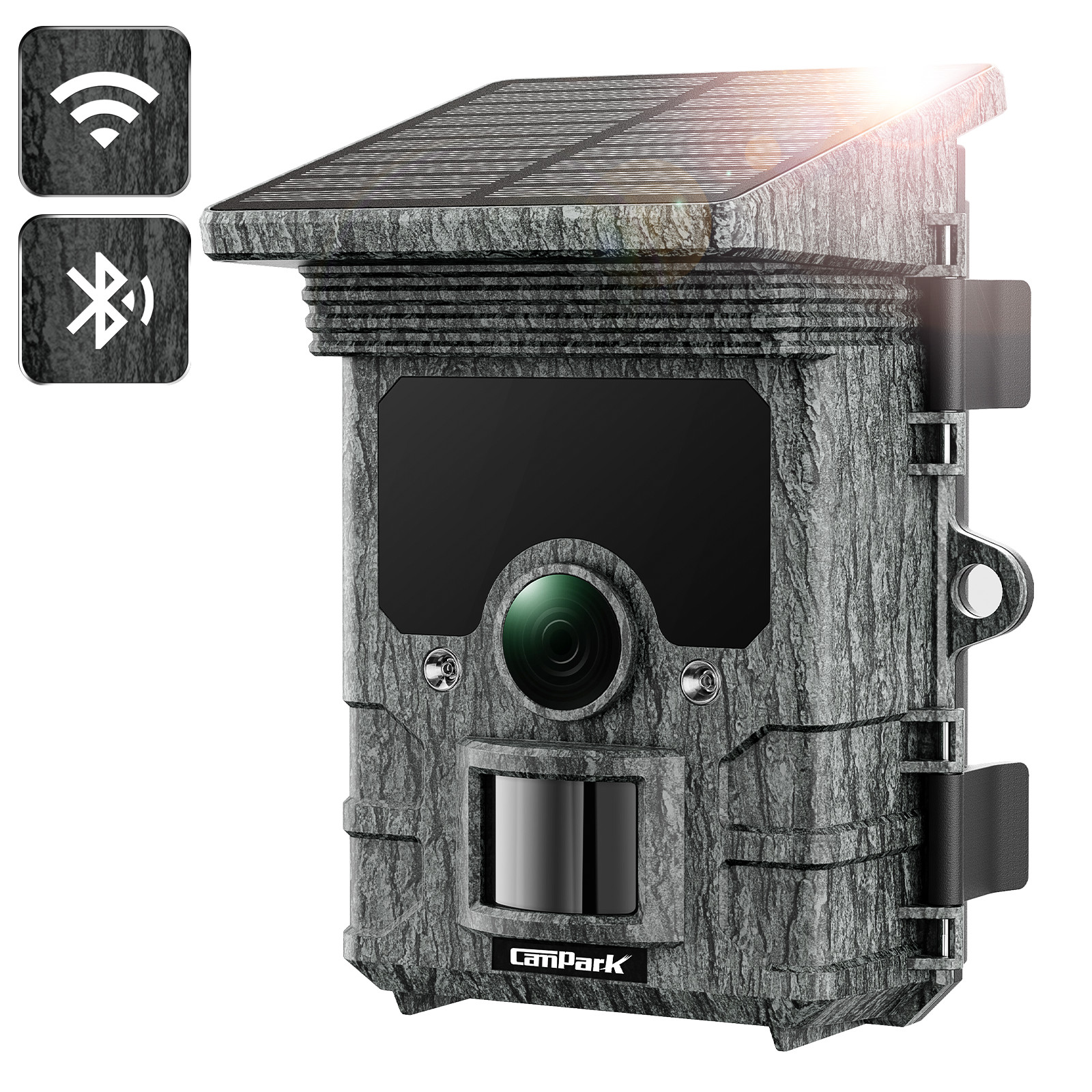 4K WiFi Bluetooth Trail Camera 46MP Wildlife Game Cam Solar Panel Night Vision