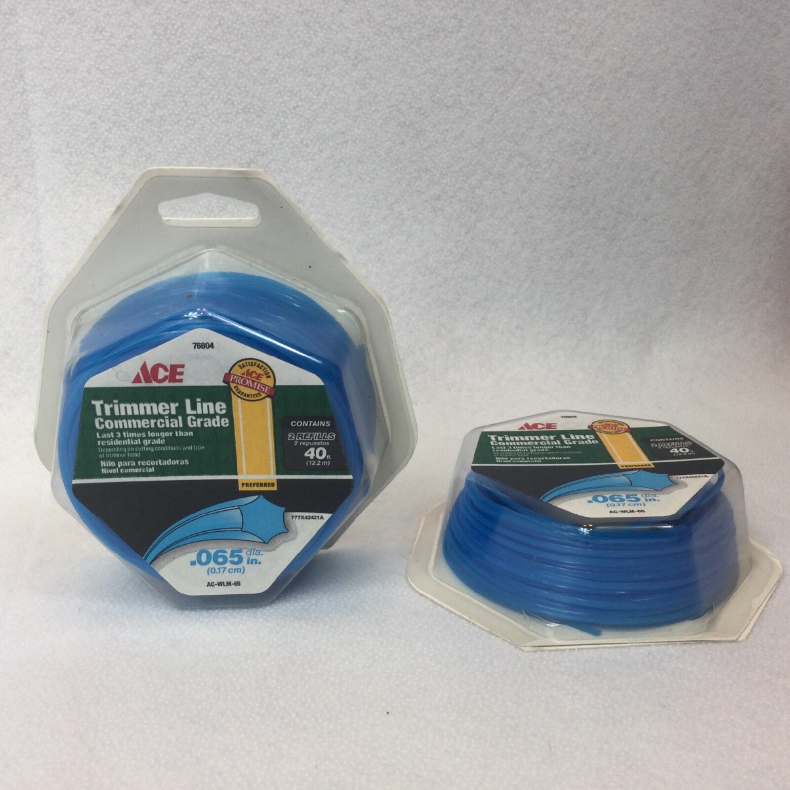 ACE Commercial Grade Trimmer Line .065 40ft. 2 pack bundle.
