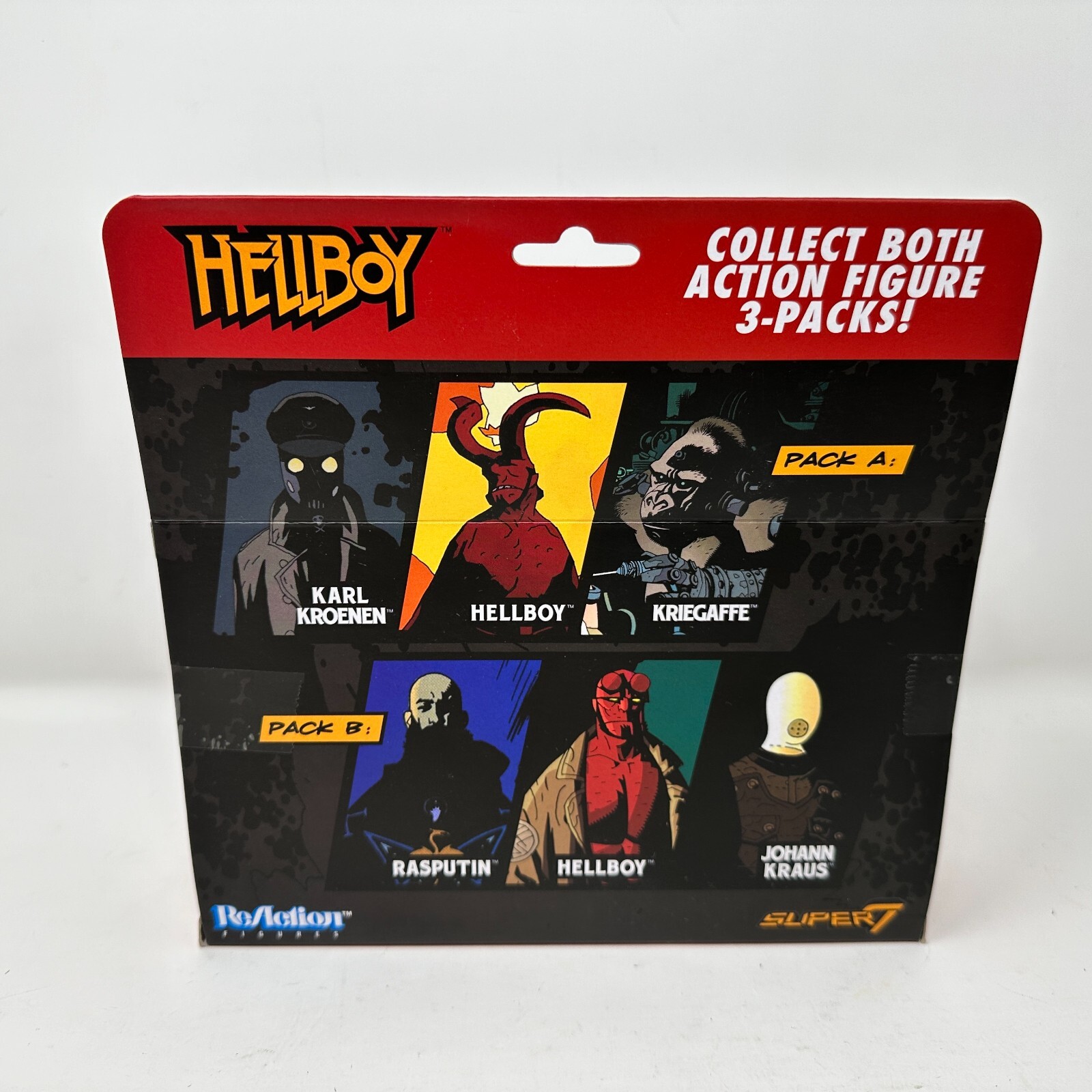 Super7 Reaction Hellboy 3-Pack A: Karl Kroenen, Hellboy, Kriegaffe Figures