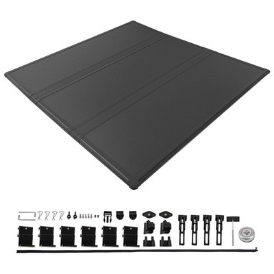 6.1ft Tri-Fold FRP Hard Tonneau Cover for Nissan Frontier 2005-2025 W/ LED Lamp