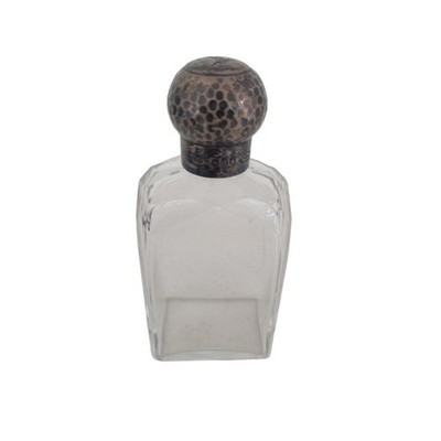 Antique Asprey Hallmarked Sterling Silver & Crystal Perfume Bottle Vanity Jar