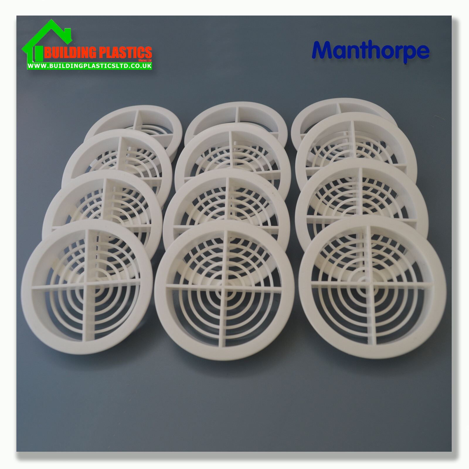 10 x 70mm WHITE SOFFIT ROOF AIR VENT Eaves Fascia Board Disc//Circle UPVC