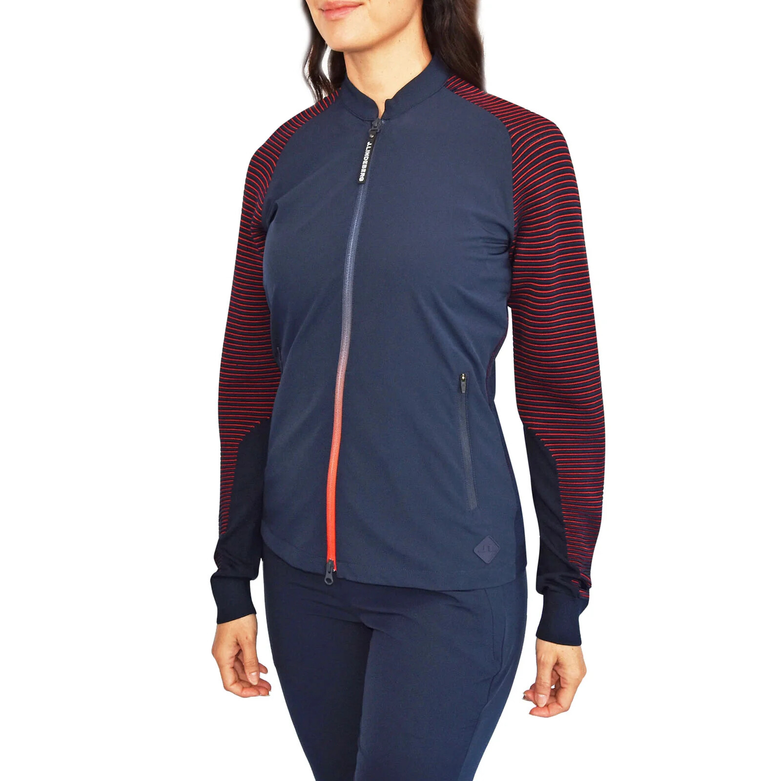 J Lindeberg Women's Rosa HYBRID KNIT Full Zip AWKW07595 G135