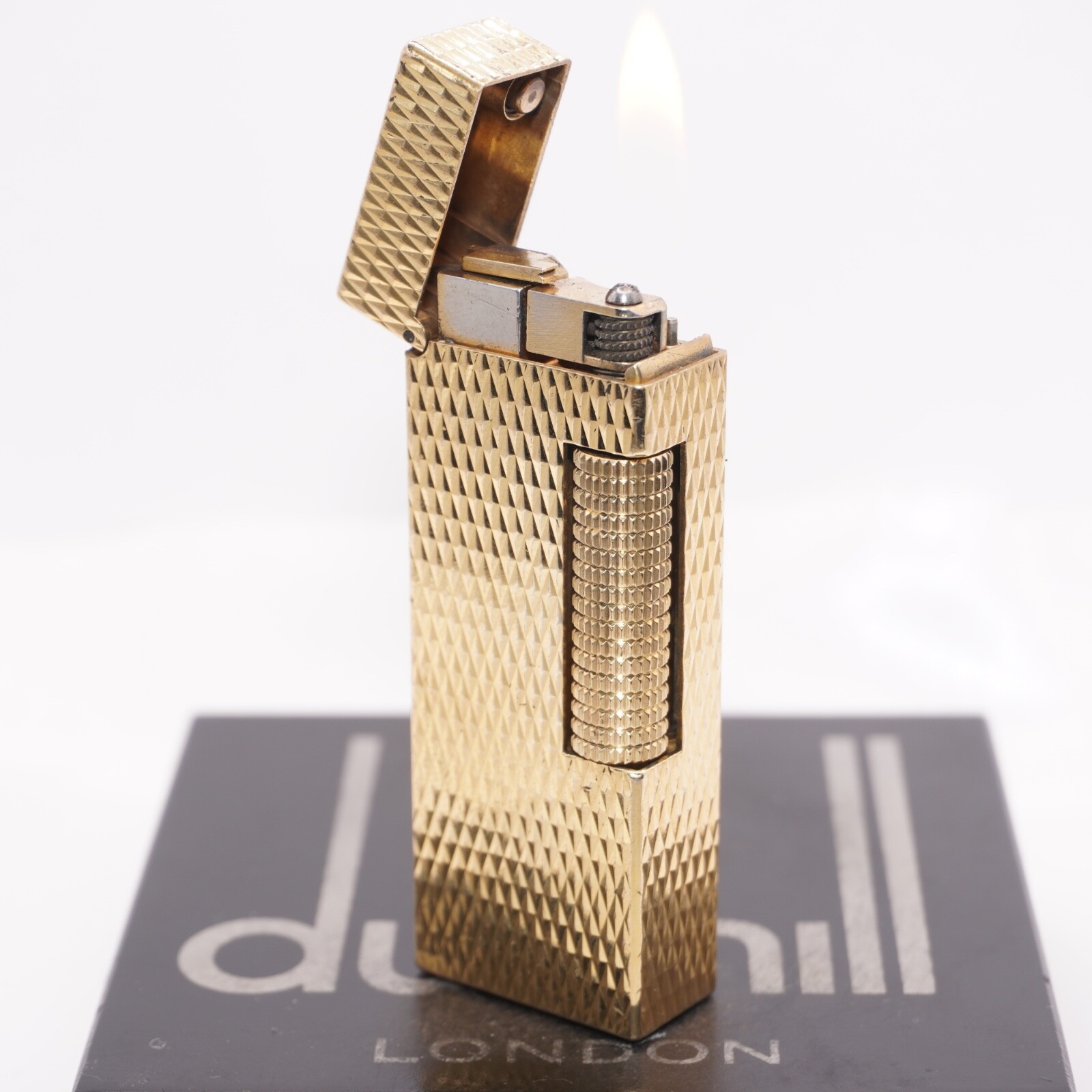 dunhill duhill ダンヒル 金属素材 ゴールド 金色 ガスライター 