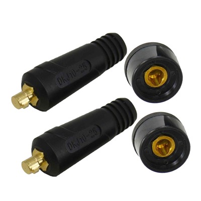 TIG Welding Cable Panel Connector-Plug DKJ10-25 & DKZ10-25 200Amp Dinse Quick...