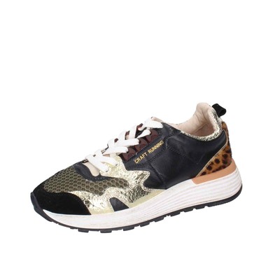 Women's shoes MOMA 7 (EU 37) sneakers black leather gold textile BC801-37