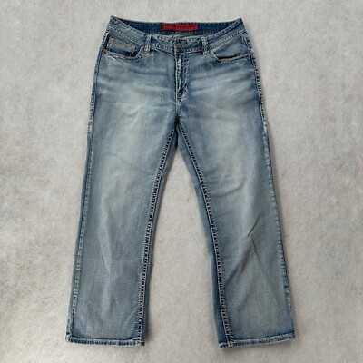 Rock & Roll Cowboy Jeans Mens 34X30 Blue Double Barrel Straight Leg Relaxed