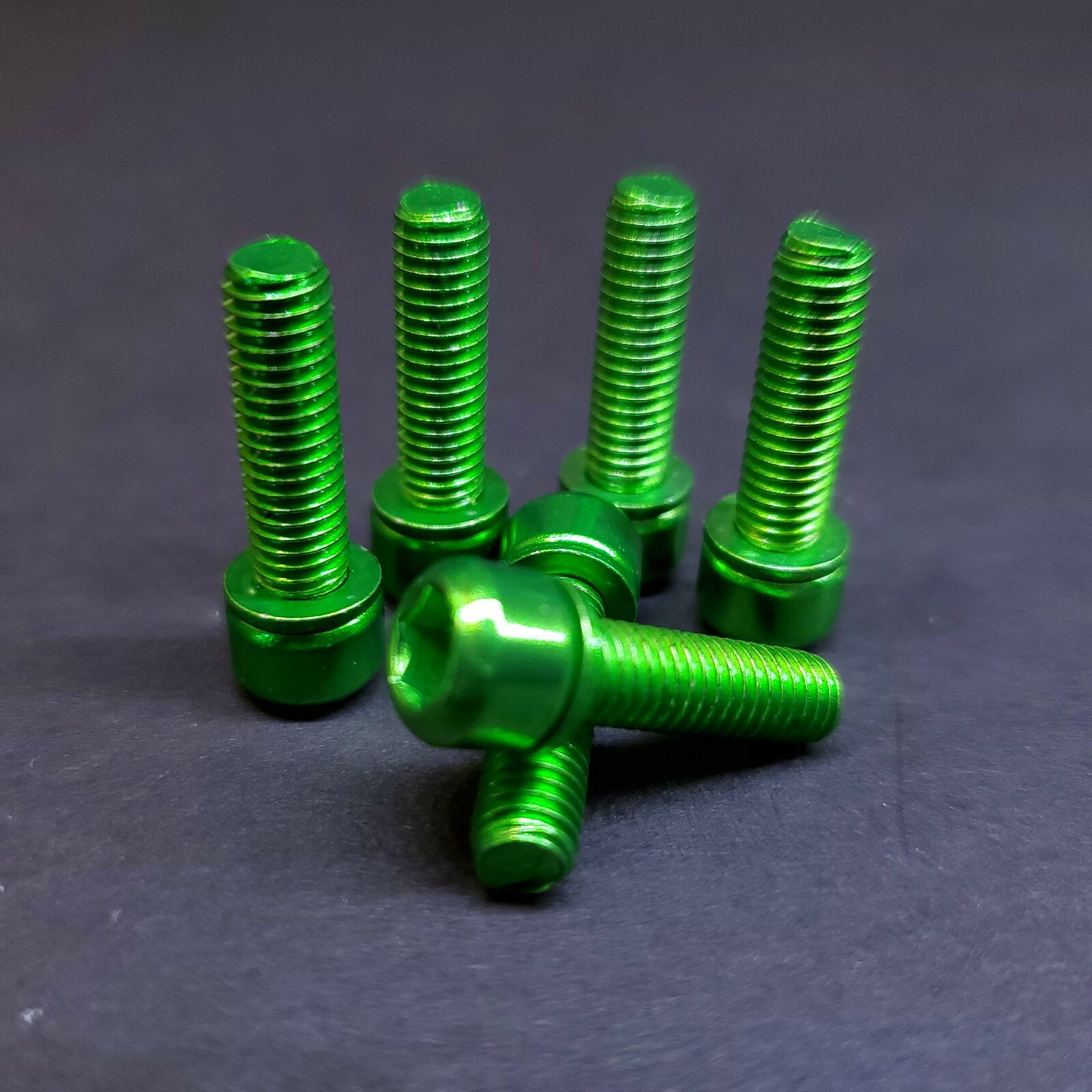 👍 6 pcs Bicycle Stem Bolt Kit M5*18mm Anodized Bolts Anti-Rust Road/MTB USA 😍