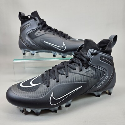 Nike Lacrosse Cleats Alpha Huarache 8 Elite LAX Black CW4440-011 Men's Size 10