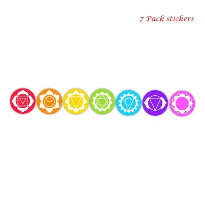 7 Pack Chakra Chart Circle Sticker Decal