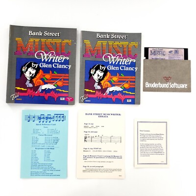 Bank Street Music Writer Glen Clancy Atari 800 48K Diskette Folio Series Tested