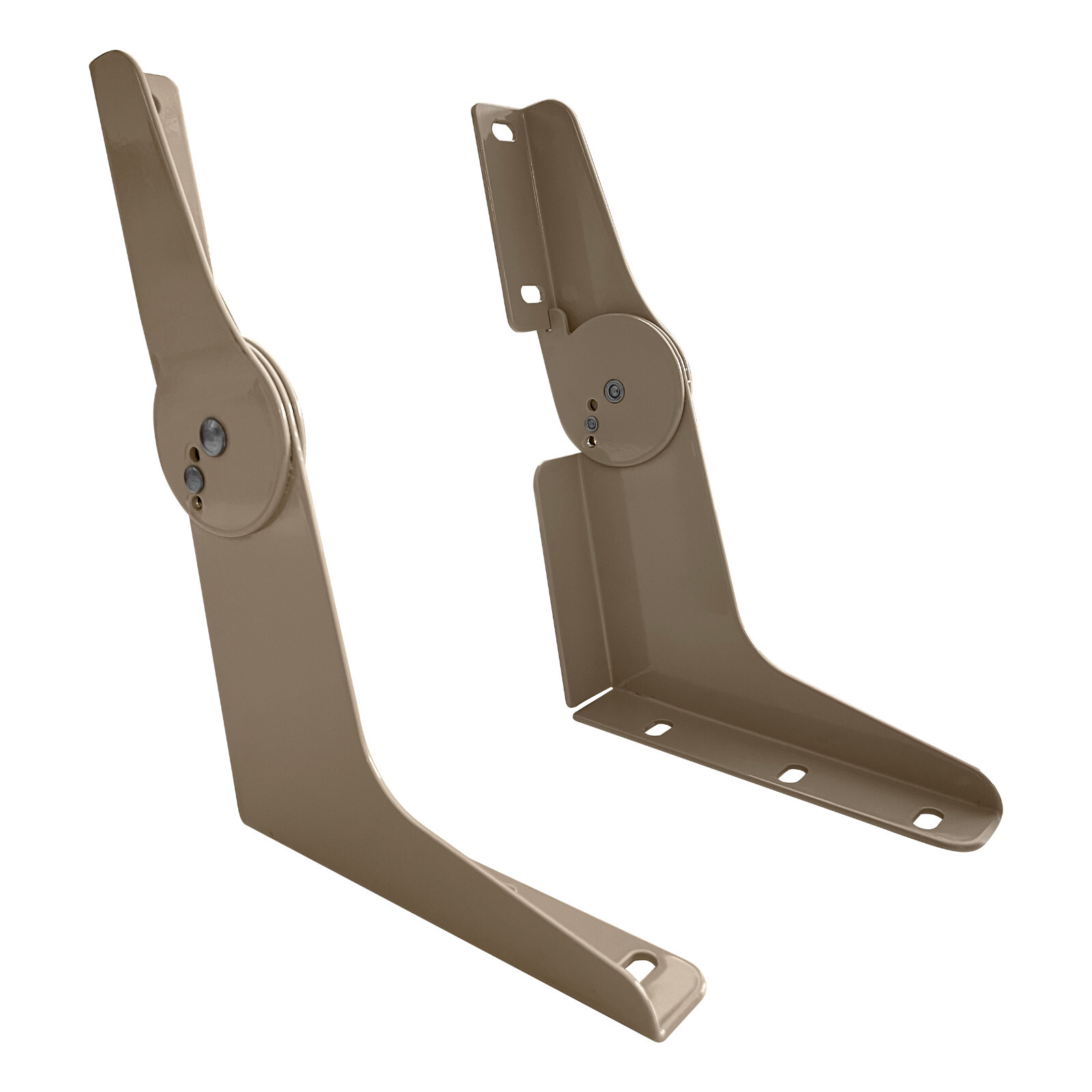 Tracker Style No-Pinch Folding Boat Seat Hinges | Putty (Tan