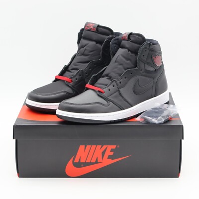 555088-060 Nike Air Jordan 1 Retro High OG Black Gym Red Satin Metallic (Men's)