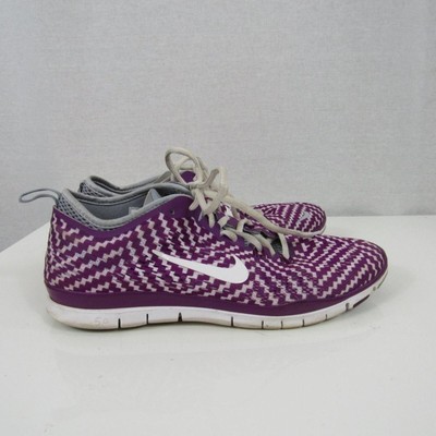 Nike Free TR FIT 4 Size 9 Purple White  Cross Training Athletic Sneakers  5.0