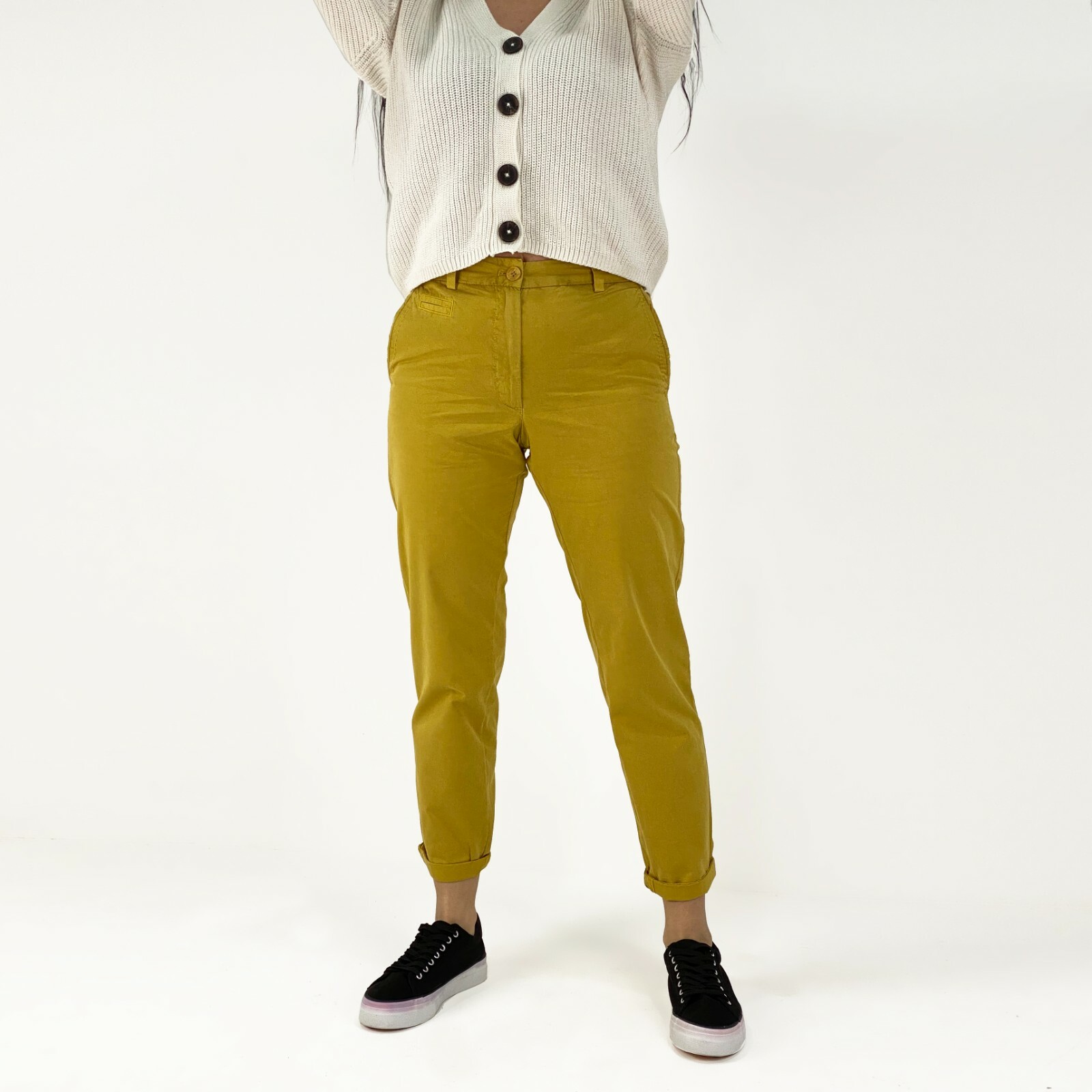 Брюки Ex M\u0026S Womens Chino Turn Up 