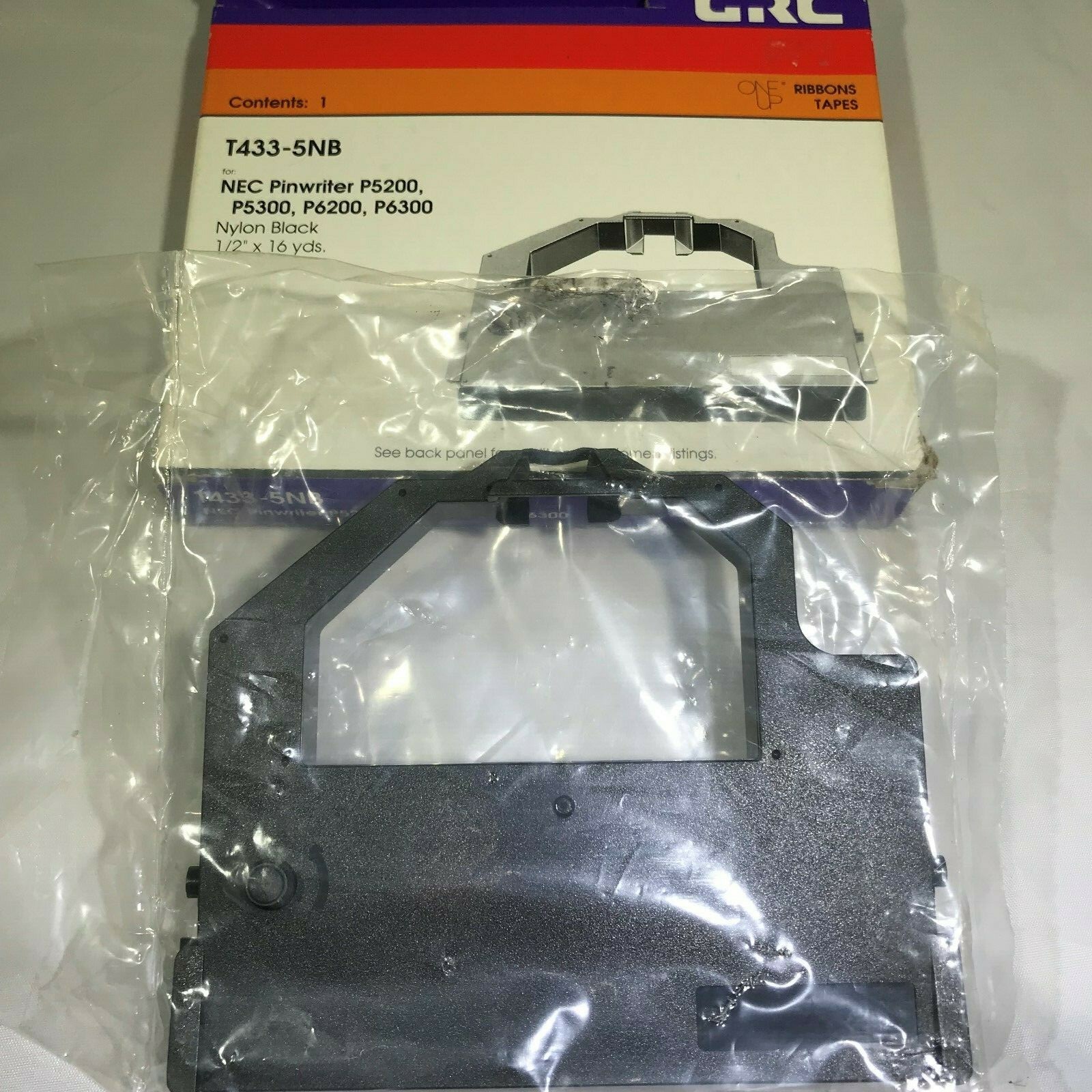 NEC Pinwriter Black Nylon Ribbon Typewriter T433 Vtg 1993 1/2 Inch Tape GRC USA