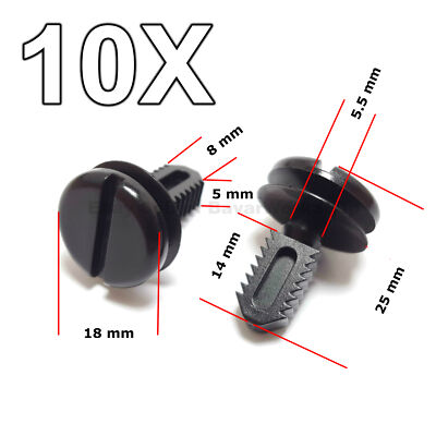 10X Dash cover, shield, boot lining, battery cover Trim Clips, Retainer for BMW