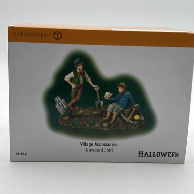 Dept 56 81037 Graveyard Shift Snow Village Halloween Accessory NEW SEALED