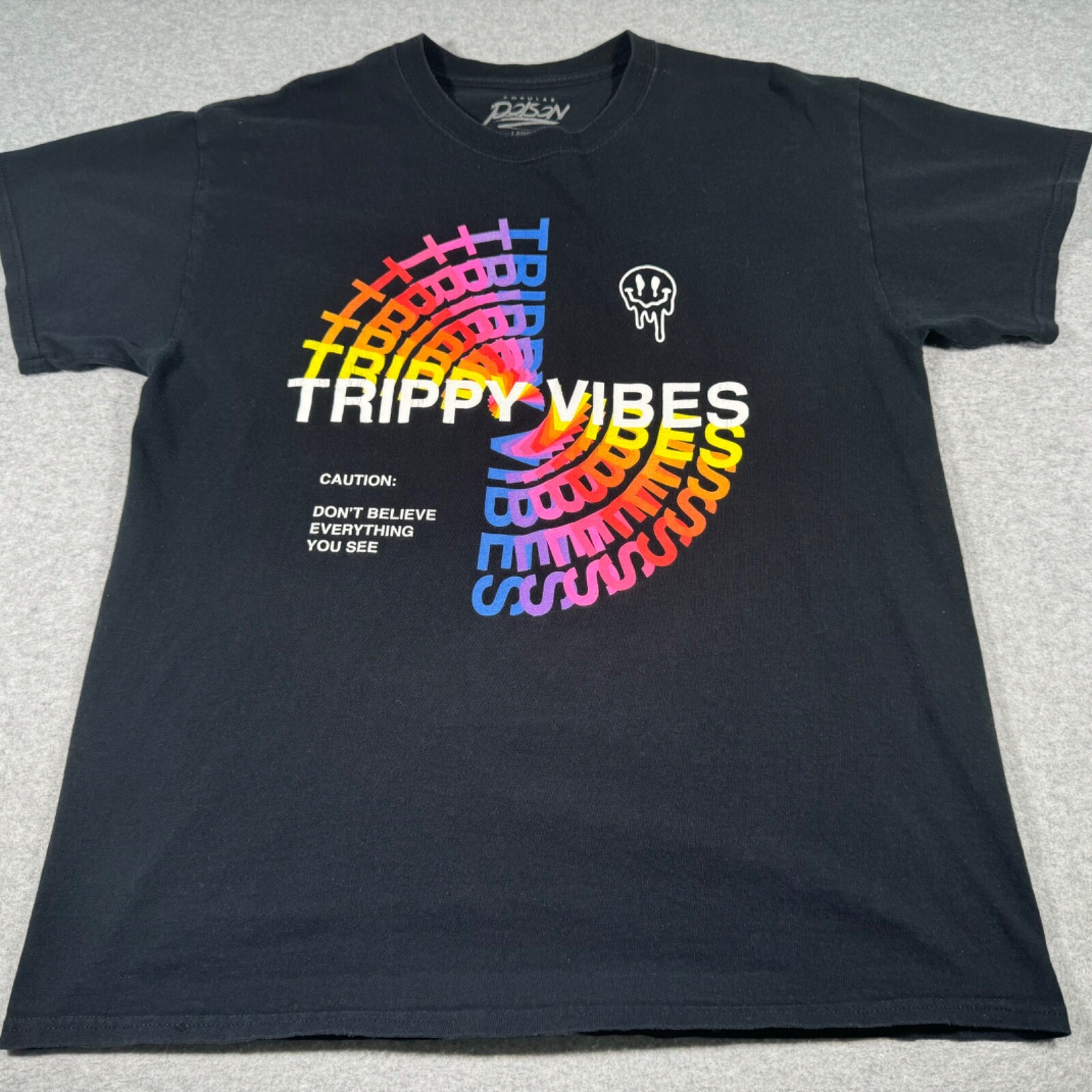 Trippy Vibes Shirt Adult Large Black Streetware Outdoors