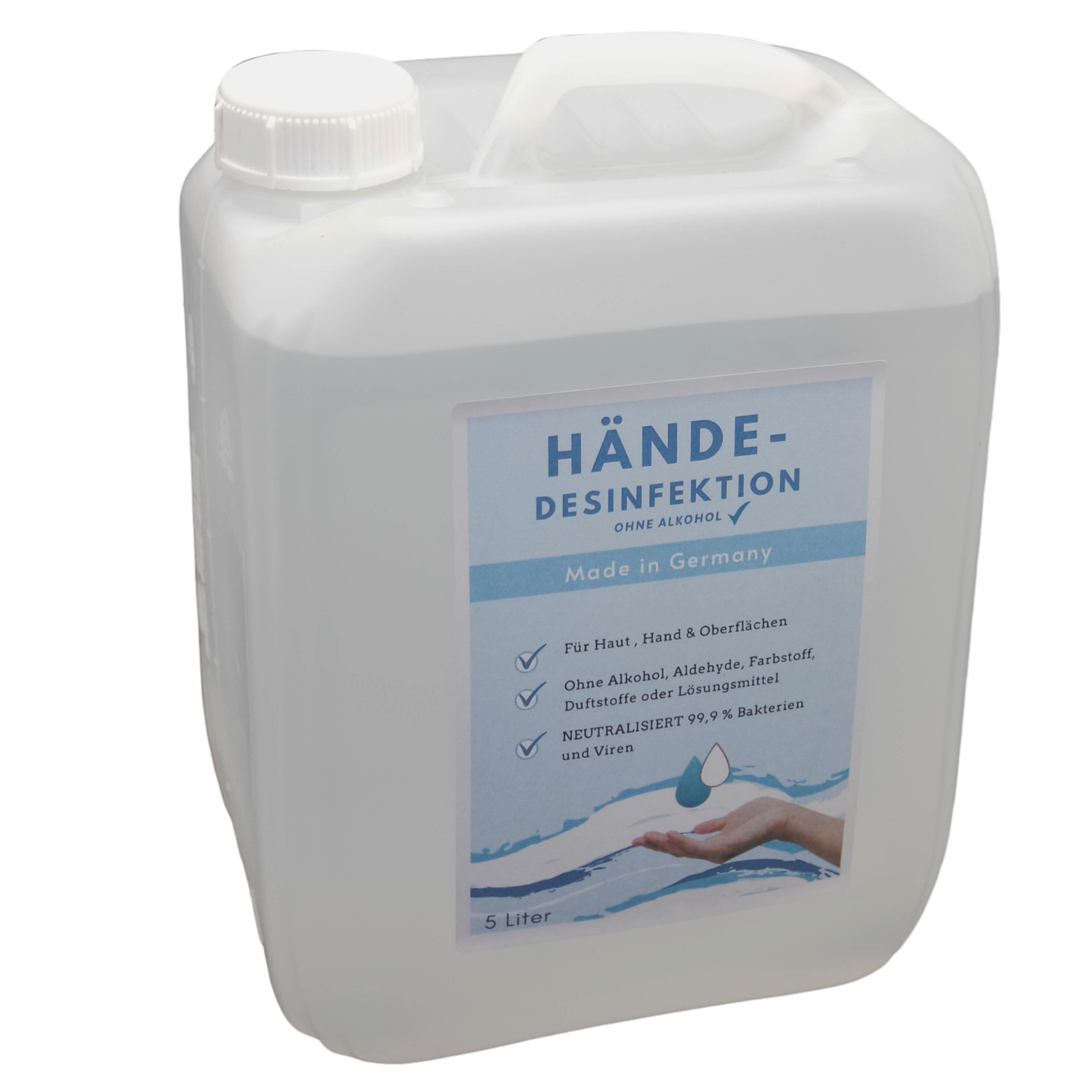 NEU 5000 ml Hände Desinfektionsmittel Germany Flächen Haut Oberflächendefinition