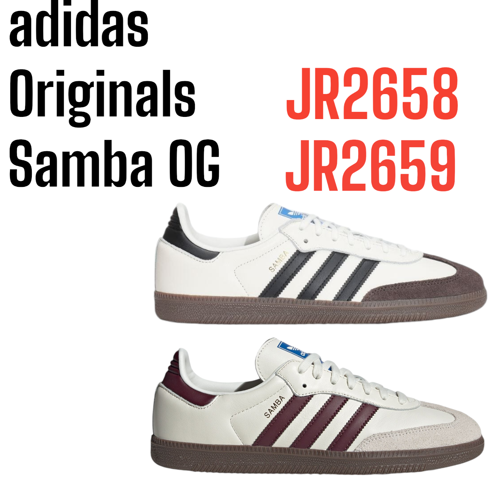 adidas SAMBA OG ホワイト/バーガンディ 26 adidas SAMBA OG ホワイト/バーガンディ 26 Sporty & Rich × adidas
