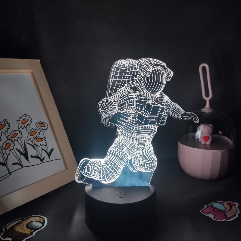 Spaceman Astronaut 3D Lamps LED RGB Creative Night Lights Cool Gift for Kids Fri