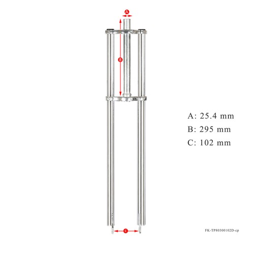 Black Bicycle Triple Tree Fork 1"( 25.4mm) threadless for 26" fat tire
