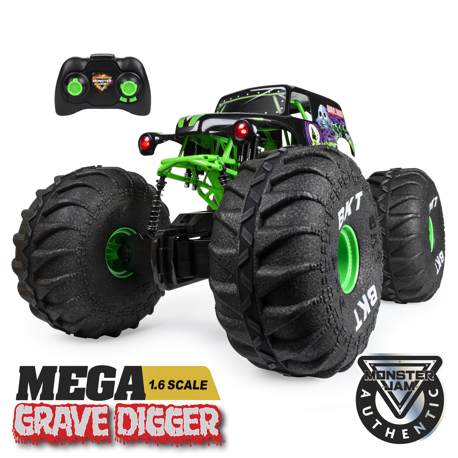 Official MEGA All-Terrain GRAVE DIGGER R/C 1:6 Scale Monster Truck