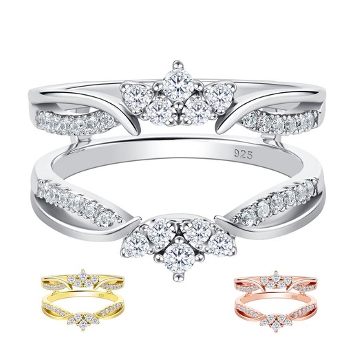 Infinity Women Wedding Ring Guard Enhancers Adjustable Wedding Band for Her