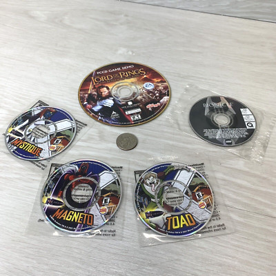Y2K Burger King PC CD Game Lot Mini Disc Magneto Toad Bionicle Game of Thrones