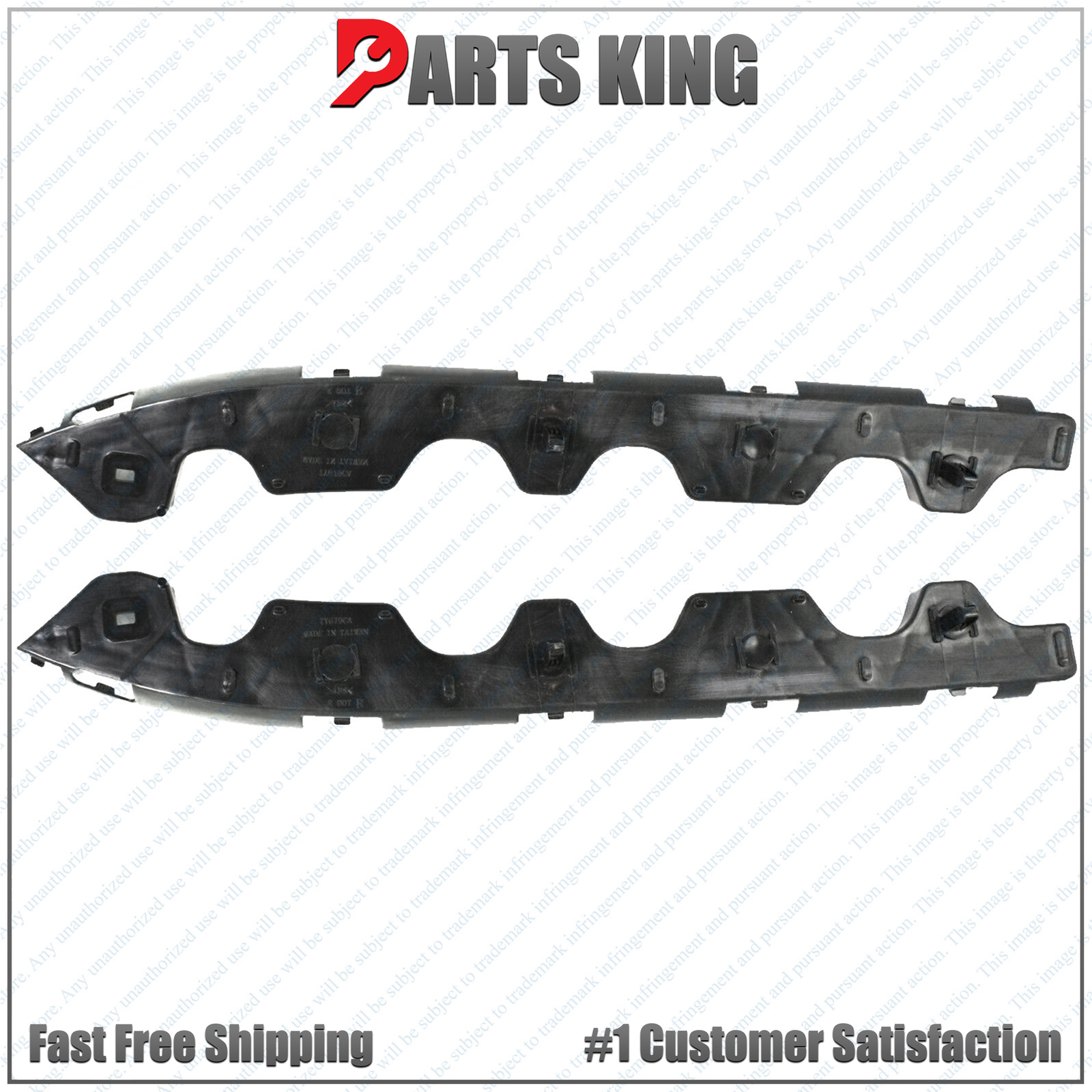 For 2004 2010 Toyota Sienna Rear Bumper Support Retainer Brackets Pair 2pc - Picture 1 of 5