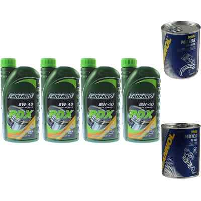 4L Olio Motore FANFARO PDX 5W-40 1x MANNOL Motor Doctor ADDITIV+Motor Flush