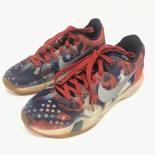 Nike Kobe 10 X American Flag Red White Blue USA Kids Boys