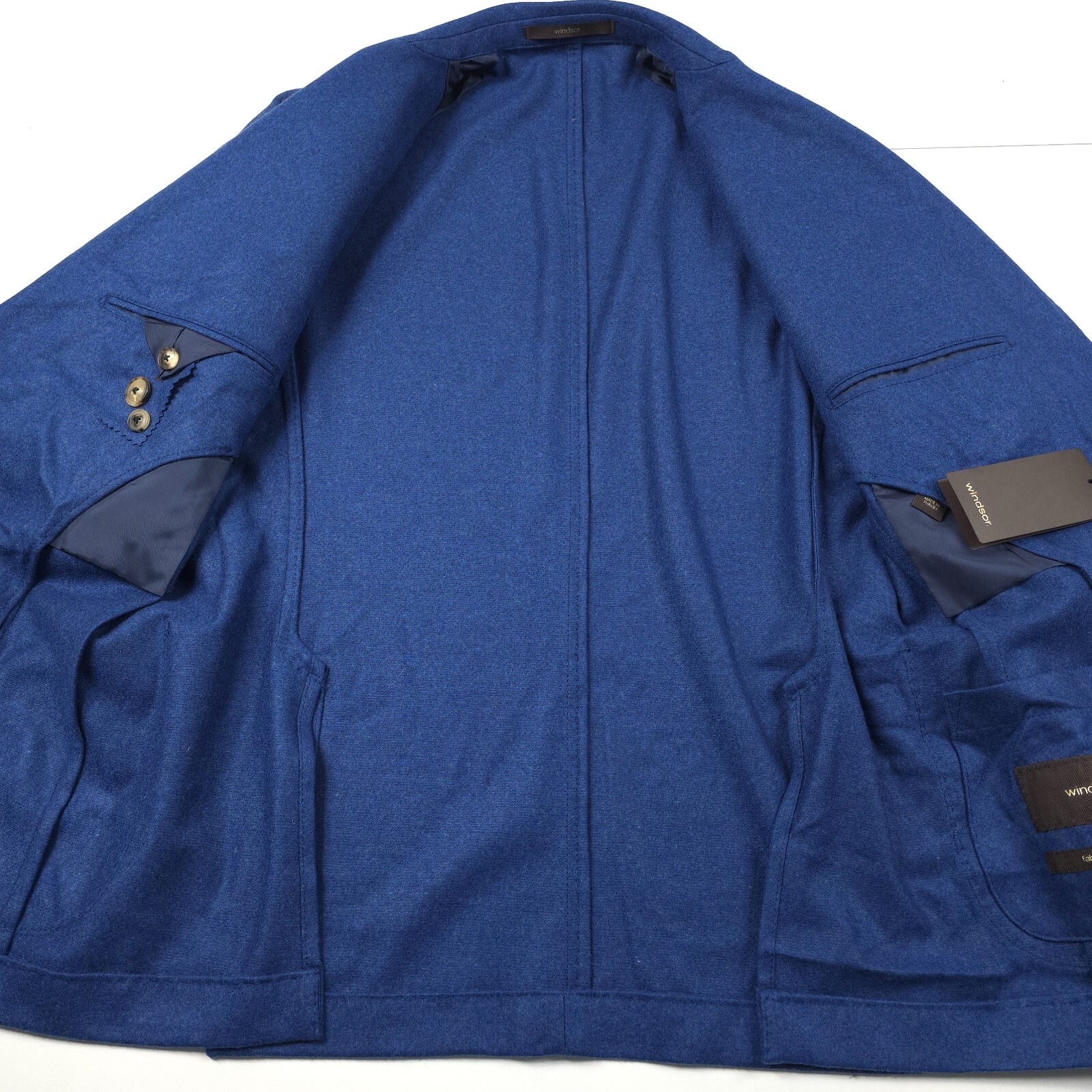 Pre-owned Windsor $1395  Giro J52 Unlined Blue Cashmere Blazer Jacket Mens 42 (eur 52)