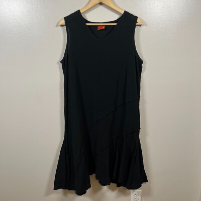 Oh My Gauze Tobasco Dress Size 2 S Large XL Petite Black Lagenlook Minimal