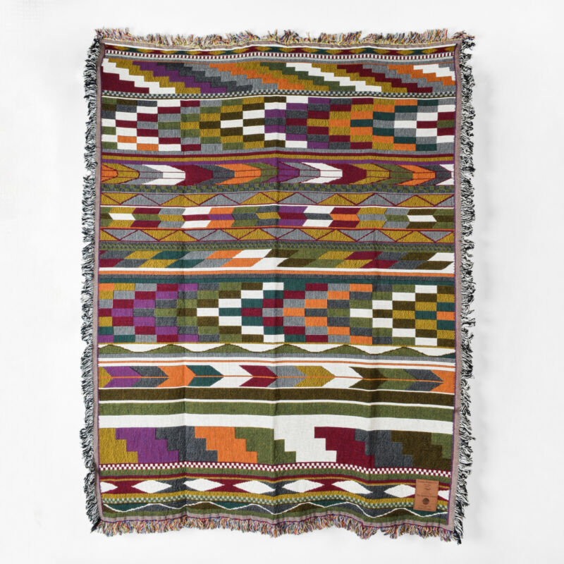 Coast Salish Woven Cotton Blanket Debra Sparrow Mother Design