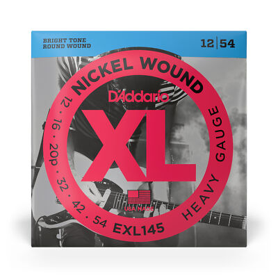 D'Addario EXL145 Heavy Nickel Round Wound Electric Guitar Strings 12-54