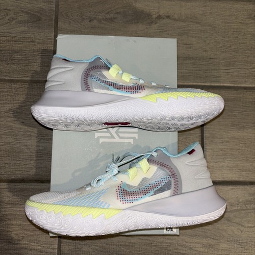 シューズ(男性用) Nike KyrieFlytrap 5EP 'White Volt' Nike Mens Kyrie Flytrap V 5 White Green Volt Basketball Shoe