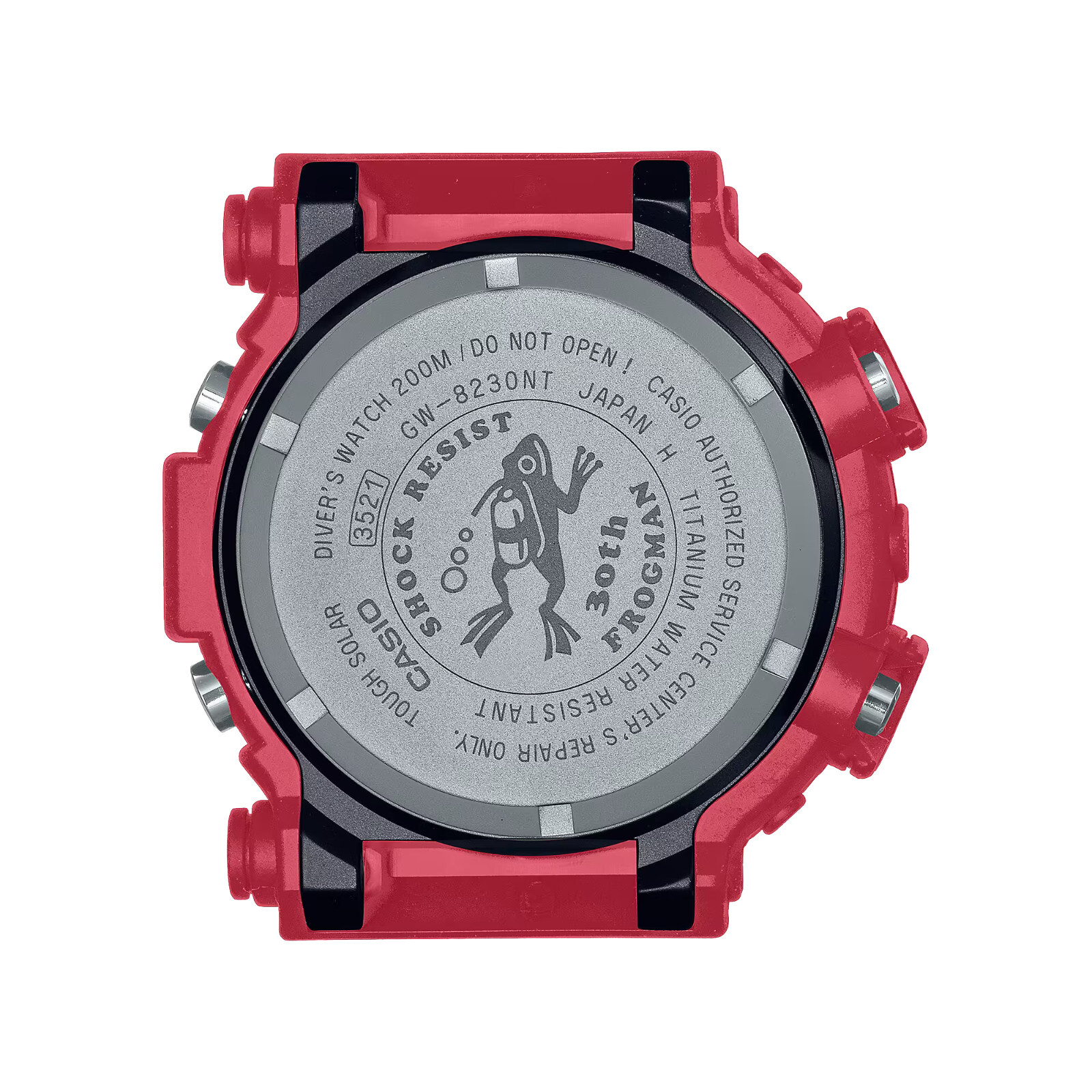 Pre-owned Casio G-shock Frogman Digital Titanium 30 Anniversary 8200 Red Watch Gw8230nt-4