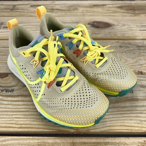 Nike Pegasus React Trail 4 Running Shoes Tan Volt Green