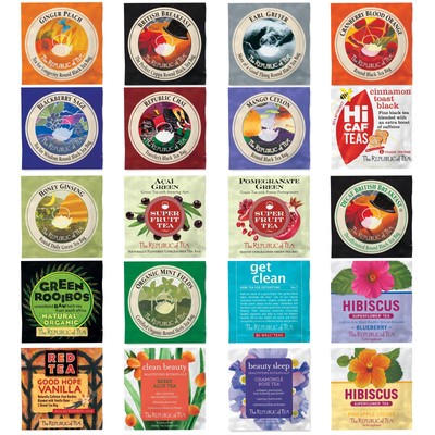   Premium Assortment of Teas & Herbs 40 Individually Wrapped Tea Bags