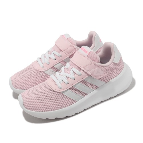 

adidas Lite Racer 3.0 EL K Clear Pink White Kids Preschool Strap Running H03629, Розовый, Lite Racer 3.0 El K