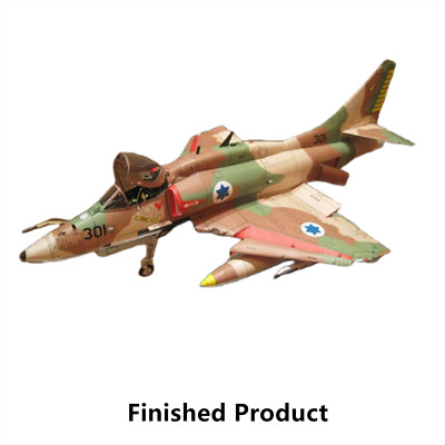 Unassembled 1:32 American A-4 Skyhawk Fighter Paper Plane Model Craft Gift