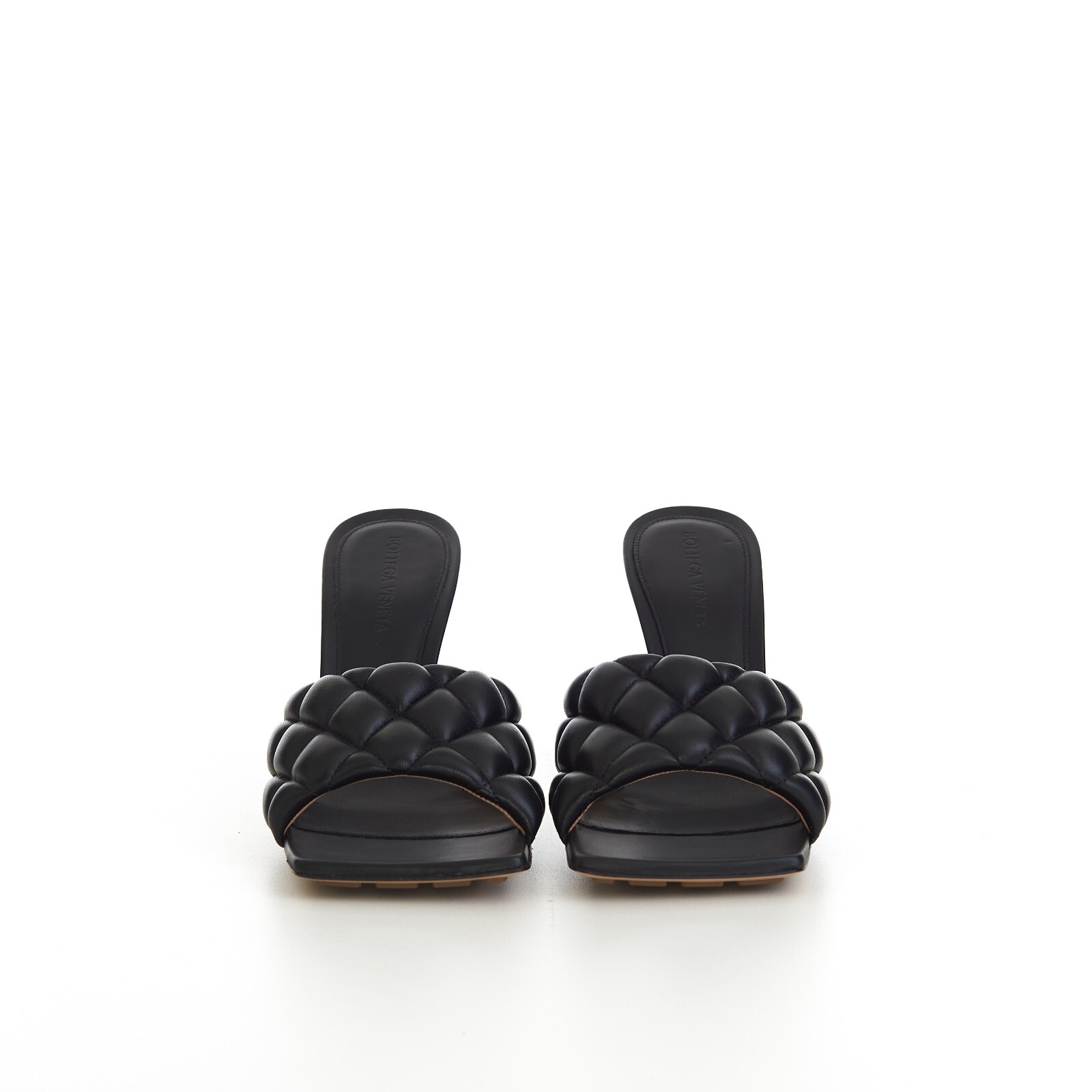 Pre-owned Bottega Veneta 1200$ Black Padded Mules - Quilted Leather