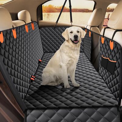 JOEJOY Dog Car Seat Cover Dog Hammock for Car Back Seat With Mesh Window and ...